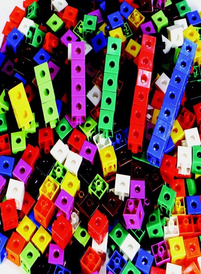 PULSBERY مكعبات بولسبري الإبداعية، 100 قطعة، مكعبات سنتيمترية، مجموعة بناء متشابكة، لعبة تعليمية تعليمية في مجالات العلوم والتكنولوجيا والهندسة والرياضيات | تعزيز مهارات فرز الألوان والعد الرياضي (100 قطعة) - Image 2